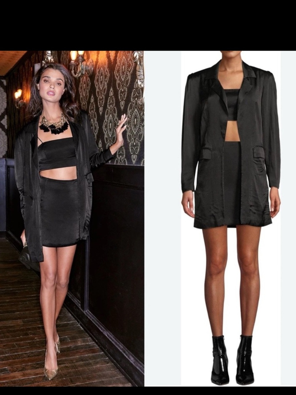 Fame & Partners Axel Blazer Silky Shine Blazer Dress Cover Up
